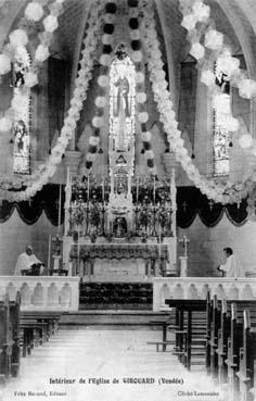 Iconographie - Intérieur de l'église de Girouard