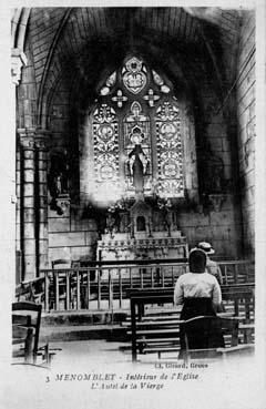 Iconographie - Intérieur de l'église - L'autel de la Vierge