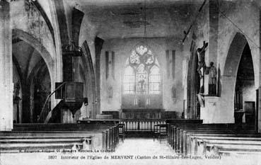 Iconographie - Intérieur de l'église de Mervent