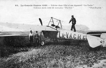 Iconographie - La Grande Guerre 1914 - Védrine dans l'Ets et son appareil "La Vache"