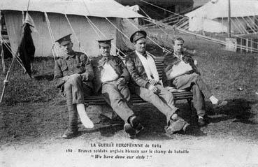 Iconographie - La Guerre européenne de 1914 - Braves soldats anglais blessés