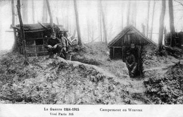 Iconographie - La Guerre 1914-1915 - Campement de Woevre