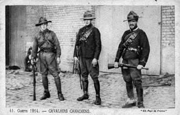 Iconographie - Guerre 1914 - Cavaliers canadiens