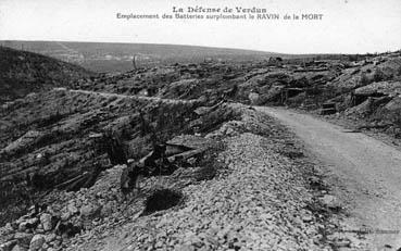 Iconographie - La défence de Verdun - Emplacement des batteries surplombant le ravin de la Mort