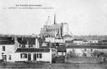 Iconographie - La nouvelle église, vue du champ de foire