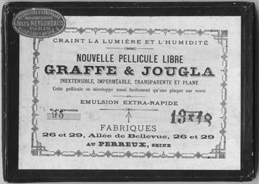 Iconographie - Boîte "Nouvelle pellicule libre Graffe & Jougla"