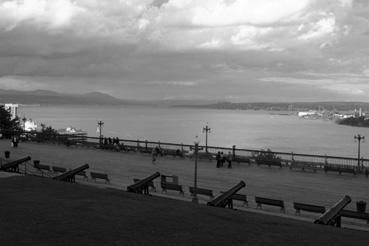 Iconographie - Vue sur le Saint-Laurent du château de Frontenac