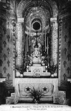 Iconographie - Chapelle de N.-D. de la Salette - La Vierge en pleurs