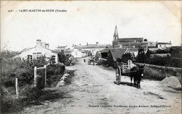 Iconographie - Rue avec un attelage d'âne