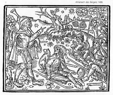 Iconographie - L'almanach des bergers, 1499