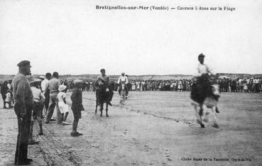 Iconographie - Courses à ânes sur la plage