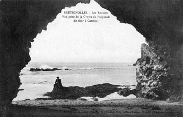 Iconographie - Les rochers - Vue prise de la grotte du Prégneau