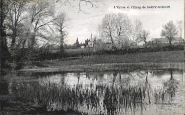 Iconographie - L'église et l'étang de Saint-Sornin