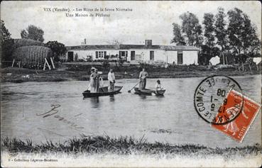 Iconographie - Les rives de la Sèvre Niortaise - Une maison de pêcheurs