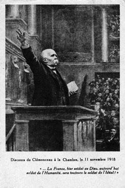 Iconographie - Discours de Clemenceau à la Chambre, le 11 novembre 1918