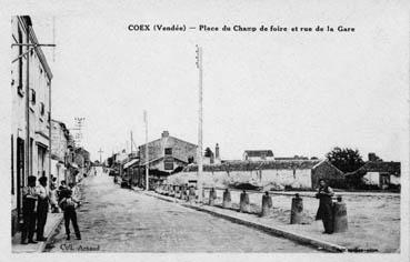 Iconographie - Place du Champ de foire et rue de la Gare