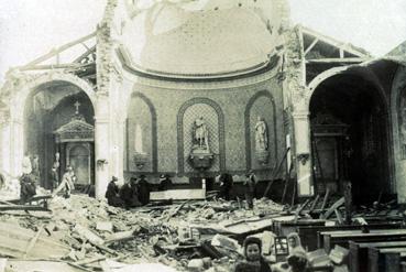 Iconographie - L'église détruite par la foudre