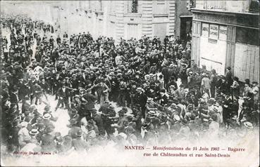 Iconographie - Manifestations du 14 juin 1903 - Bagarre rue de Châteaudun et rue Saint-Denis
