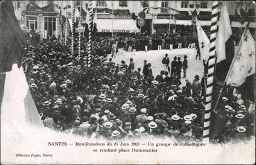 Iconographie - Manifestations du 14 juin 1903 - Un groupe de catholique