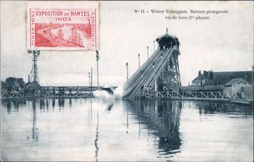 Iconographie - Exposition de Nantes - Water-toboggan. Bateau plongeant