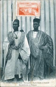 Iconographie - Exposition de Nantes 1904 - Village noir - Sénégalais. Races Gaolo et Ouoloff