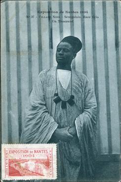 Iconographie - Exposition de Nantes 1904 - Village noir - Sénégalais. Race Grio