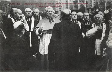 Iconographie - Manifestation du 23 février 1906 à l'occasion des Inventaires