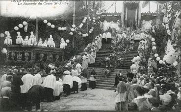 Iconographie - La procession de la Fête-Dieu - Le reposoir du cours St-André