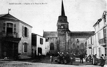 Iconographie - L'église et la place du Marché