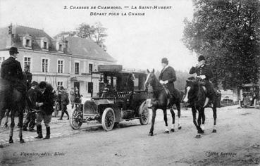 Iconographie - Chasse de Chambord - La Saint-Hubert - départ pour la chasse