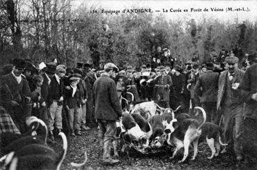 Iconographie - Equipage d'Andigné - La curée en forêt de Vésins (M.-L.)