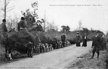 Iconographie - Vautrait du vicomte de Falandre - Grande forêt de Gouffern - Deux relais