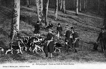 Iconographie - Rallye-Juigné - Curée en forêt de Bercé (Sarthe)