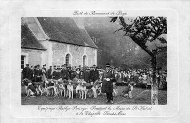 Iconographie - Equiage Rallye Puisaye pendant la messe de Saint-Hubert