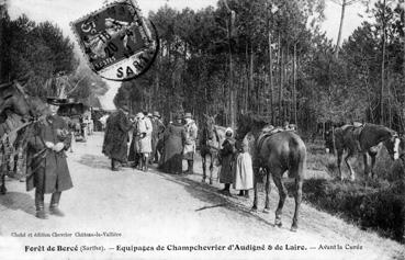 Iconographie - Equipage de Champchevrier d'Audigné et de Laire - Avant la curée