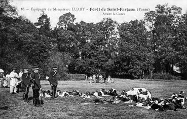 Iconographie - Equipage du marquis de Luart - Forêt de Saint-Fargeau - Avant la curée