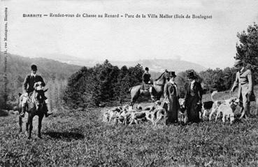 Iconographie - Rendez-vous de chasse au renard - Parc de la villa Mellor (Bois de Boulogne)