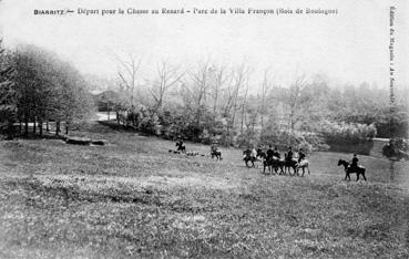 Iconographie - Départ pour la chasse au renard - Parc de la villa Mellor (Bois de Boulogne)