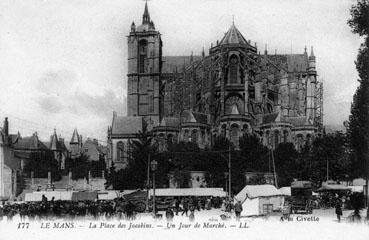 Iconographie - La place des Jacobins - Un jour de marché