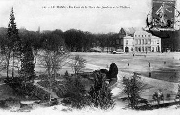 Iconographie - Un coin de la place des Jacobins et le théâtre