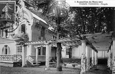 Iconographie - Exposition du Mans 1911 - Maison moderne "pergola"