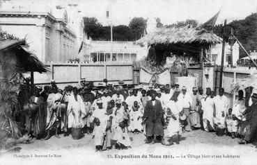 Iconographie - Exposition du Mans 1911 - Le village noir et ses habitants