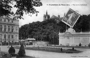 Iconographie - Exposition du Mans 1911 - Vue sur la cathédrale