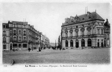Iconographie - La Caisse d'épargne - Le boulevard René Levasseur