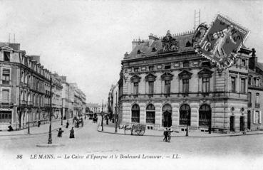Iconographie - La Caisse d'épargne et le boulevard René Levasseur