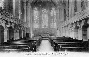 Iconographie - Institution Notre-Dame - Intérieur de la chapelle
