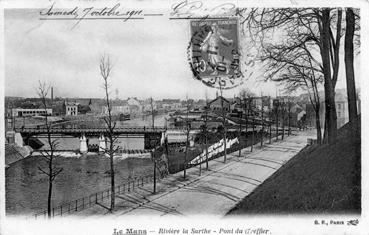 Iconographie - Rivière la Sarthe - Pont du Greffier