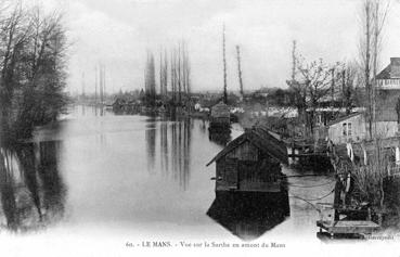 Iconographie - Vue sur la Sarthe en amont du Mans