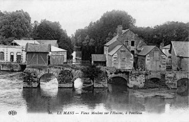 Iconographie - Vieux moulins sur l'Huisne, à Pontlieue