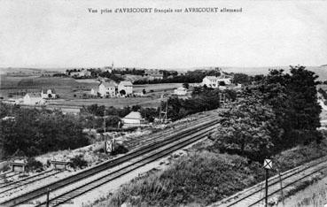 Iconographie - Vue prise d'Avricourt français sur Avricourt allemand